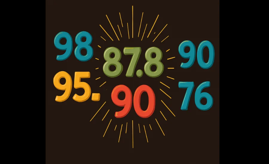 98.7, 87.8, 85.9, 90, 97.6